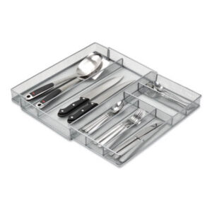 Silver Mesh Expandable Multi-Purpose Drawer Organizer