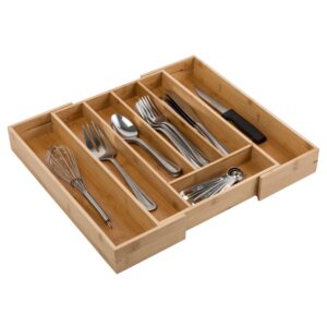 Natural Bamboo Expandable Drawer Organizer